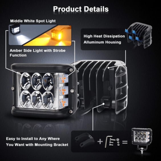 ✨Limited Time Offer ✨Car Dual Sides LED Dual Color Light🚗