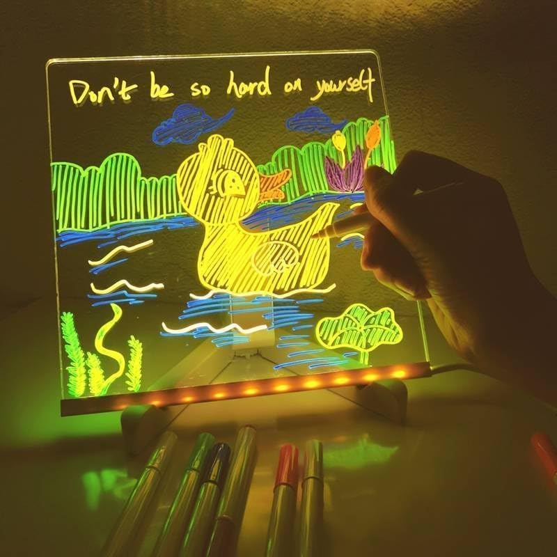 LED Notice Board with 7 Colors Pen
