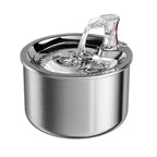 Stainless Steel Cat Water Fountain with Filter and Sensor