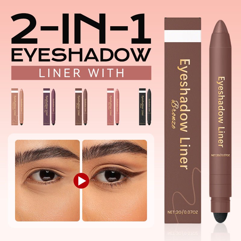 2-In-1 Eyeshadow Liner with Blending Brush - My Good Buys - 2-In-1 Eyeshadow Liner with Blending Brush