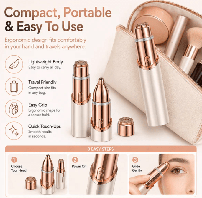 🔥2 in 1 Facial & Eyebrow Hair Trimmer - My Good Buys - 🔥2 in 1 Facial & Eyebrow Hair Trimmer
