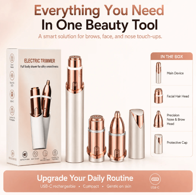 🔥2 in 1 Facial & Eyebrow Hair Trimmer - My Good Buys - 🔥2 in 1 Facial & Eyebrow Hair Trimmer