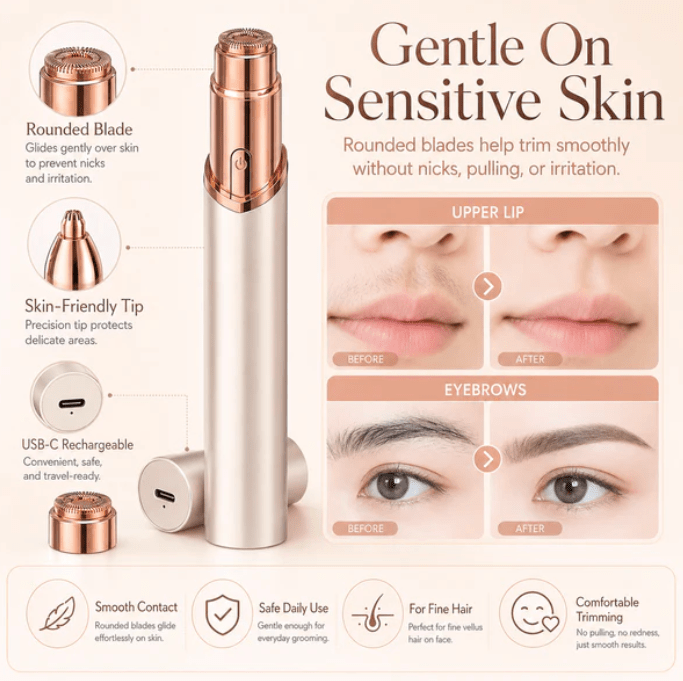 🔥2 in 1 Facial & Eyebrow Hair Trimmer - My Good Buys - 🔥2 in 1 Facial & Eyebrow Hair Trimmer