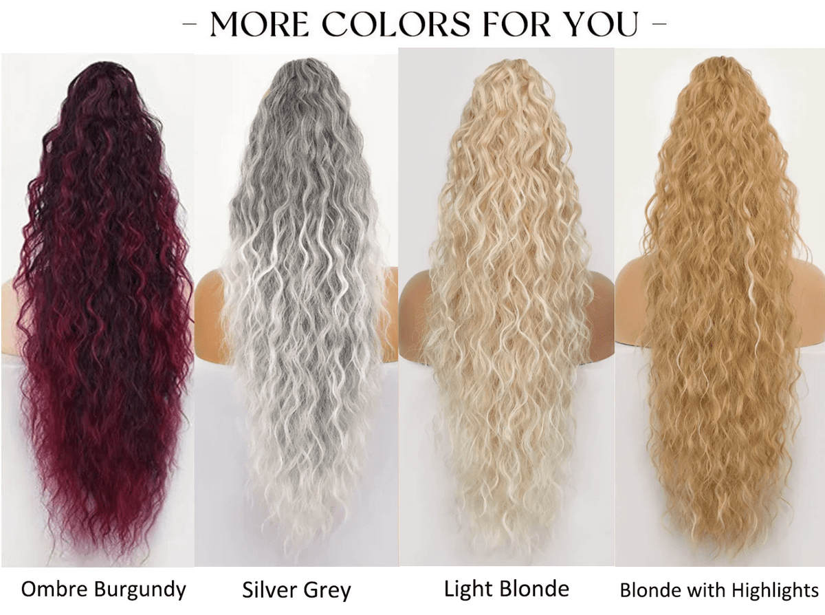 💜2025 NEW IN 💜Curly Wavy Frizzy Hair Extension with Ponytail - My Good Buys - 💜2025 NEW IN 💜Curly Wavy Frizzy Hair Extension with Ponytail