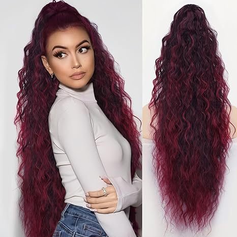 💜2025 NEW IN 💜Curly Wavy Frizzy Hair Extension with Ponytail - My Good Buys - 💜2025 NEW IN 💜Curly Wavy Frizzy Hair Extension with Ponytail