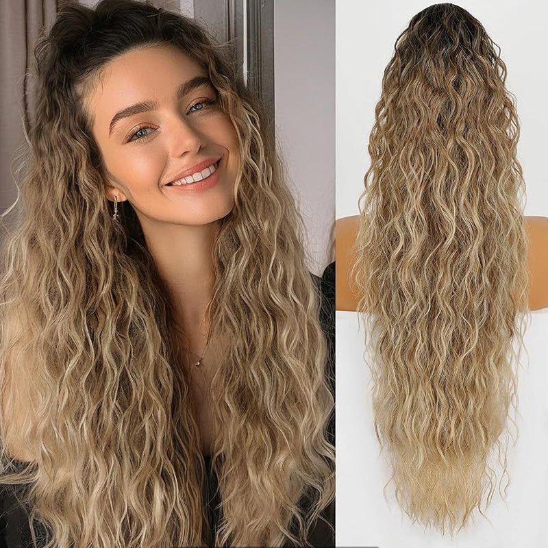 💜2025 NEW IN 💜Curly Wavy Frizzy Hair Extension with Ponytail - My Good Buys - 💜2025 NEW IN 💜Curly Wavy Frizzy Hair Extension with Ponytail