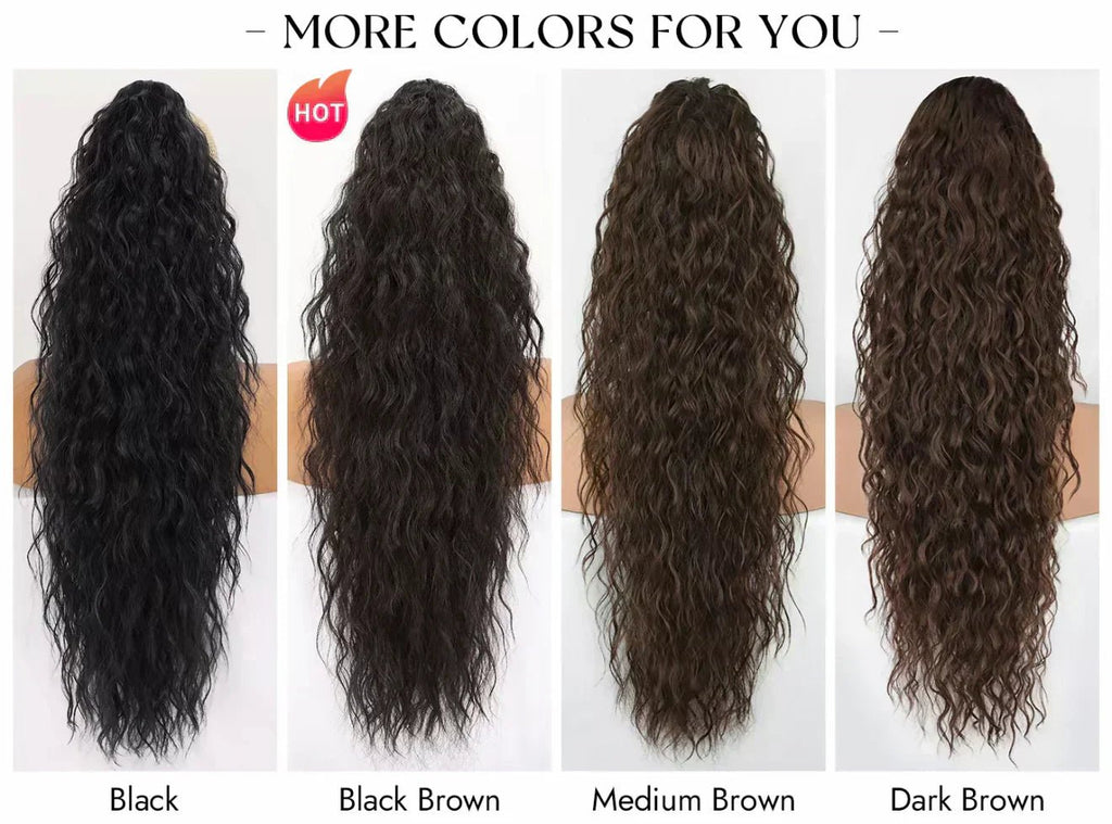 💜2025 NEW IN 💜Curly Wavy Frizzy Hair Extension with Ponytail - My Good Buys - 💜2025 NEW IN 💜Curly Wavy Frizzy Hair Extension with Ponytail