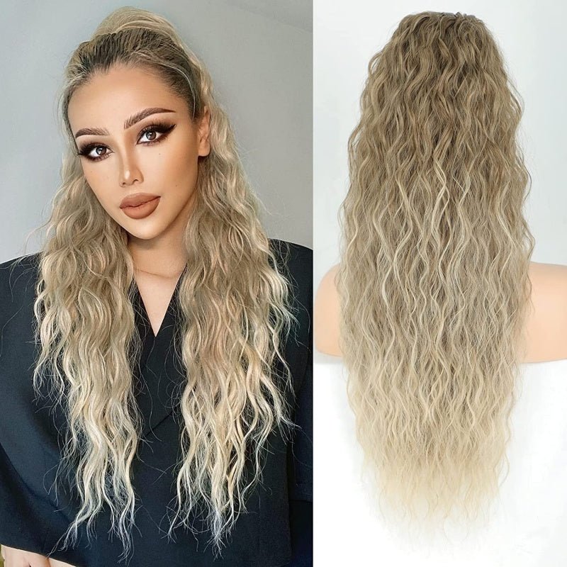 💜2025 NEW IN 💜Curly Wavy Frizzy Hair Extension with Ponytail - My Good Buys - 💜2025 NEW IN 💜Curly Wavy Frizzy Hair Extension with Ponytail