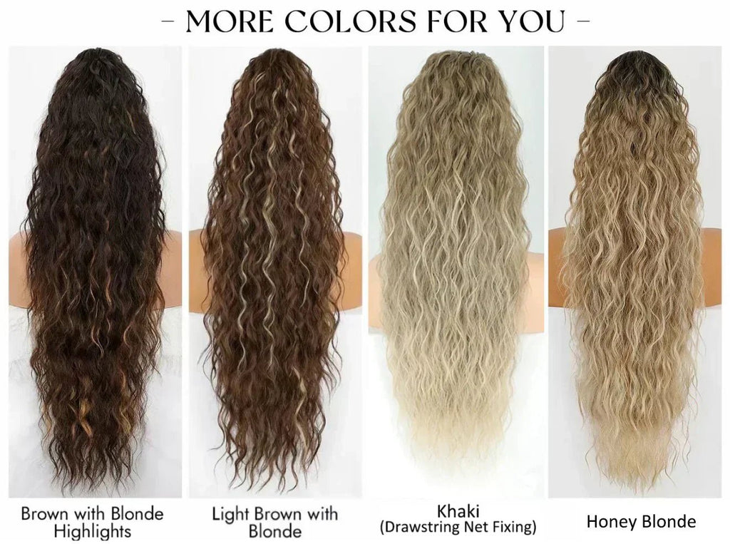 💜2025 NEW IN 💜Curly Wavy Frizzy Hair Extension with Ponytail - My Good Buys - 💜2025 NEW IN 💜Curly Wavy Frizzy Hair Extension with Ponytail