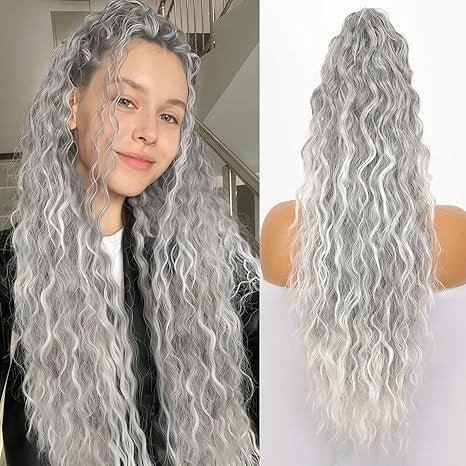 💜2025 NEW IN 💜Curly Wavy Frizzy Hair Extension with Ponytail - My Good Buys - 💜2025 NEW IN 💜Curly Wavy Frizzy Hair Extension with Ponytail