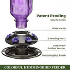 24oz Leak Proof Glass Hummingbird Feeder - My Good Buys - 24oz Leak Proof Glass Hummingbird Feeder
