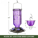 24oz Leak Proof Glass Hummingbird Feeder - My Good Buys - 24oz Leak Proof Glass Hummingbird Feeder