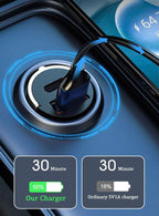 🔥Multi Compatible 100W Fast Charging Car Charger