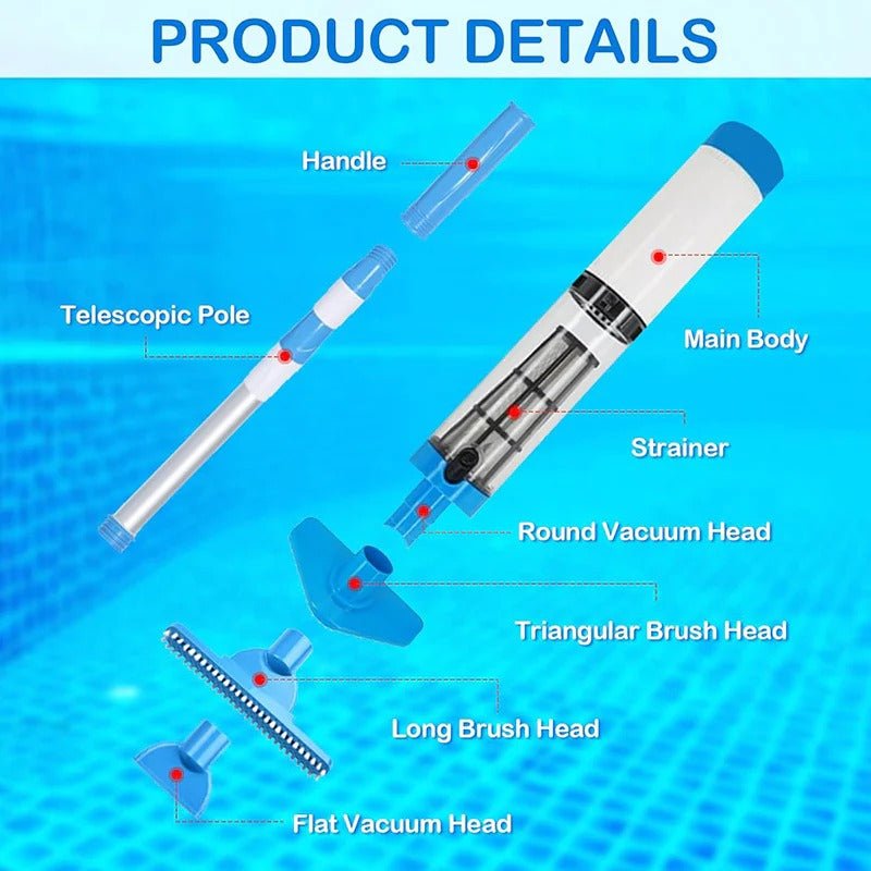 3 in 1 Cordless Rechargeable Pool Vacuum Cleaner - My Good Buys - 3 in 1 Cordless Rechargeable Pool Vacuum Cleaner