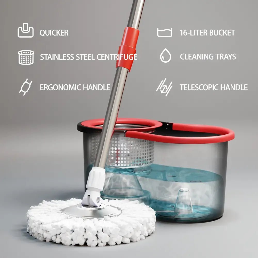 360° Spin Pro Mop & Bucket Set with Wringer - My Good Buys - 360° Spin Pro Mop & Bucket Set with Wringer