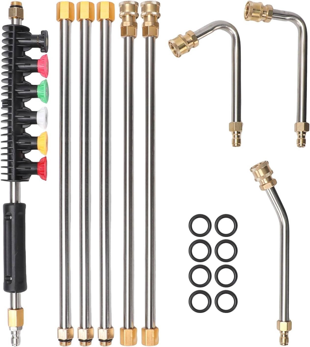 4000 PSI Telescoping High Pressure Power Washer Extension Wands For Gutter & Roof Drainage & Walls Cleaning - My Good Buys - 4000 PSI Telescoping High Pressure Power Washer Extension Wands For Gutter & Roof Drainage & Walls Cleaning
