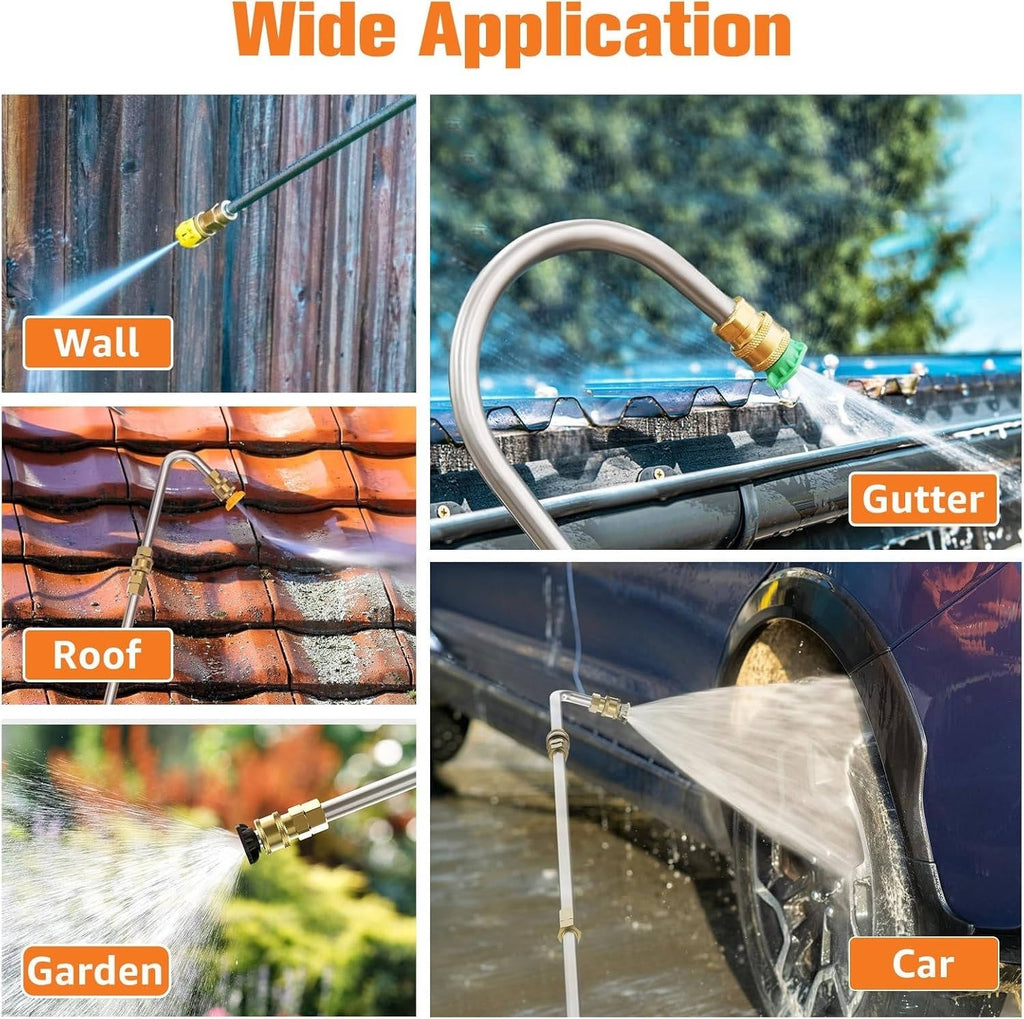 4000 PSI Telescoping High Pressure Power Washer Extension Wands For Gutter & Roof Drainage & Walls Cleaning - My Good Buys - 4000 PSI Telescoping High Pressure Power Washer Extension Wands For Gutter & Roof Drainage & Walls Cleaning
