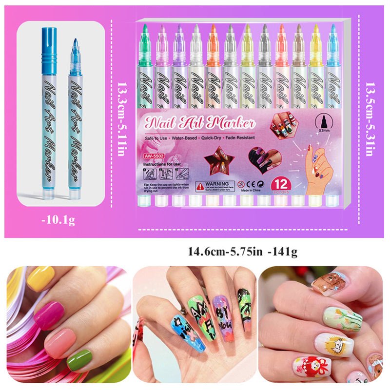 🎨 50% OFF NOW! 💅 12-Color Acrylic Nail Art Pens – Vibrant Pigments, Fine Tips & Easy DIY Designs ✨🖌️ - My Good Buys - 🎨 50% OFF NOW! 💅 12-Color Acrylic Nail Art Pens – Vibrant Pigments, Fine Tips & Easy DIY Designs ✨🖌️