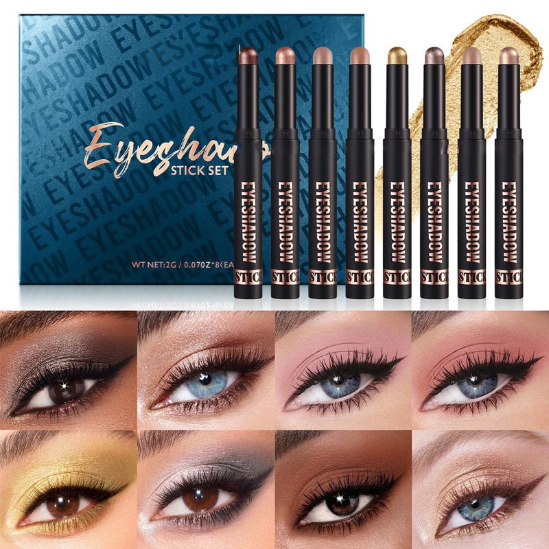 🎄50K+ SOLD! 🎁✨8 Colors Glitter Eyeshadow Stick Waterproof & Long-Wearing & Multi-Use - My Good Buys - 🎄50K+ SOLD! 🎁✨8 Colors Glitter Eyeshadow Stick Waterproof & Long-Wearing & Multi-Use