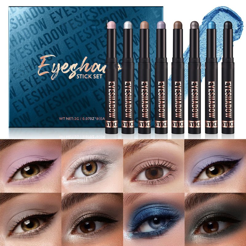 🎄50K+ SOLD! 🎁✨8 Colors Glitter Eyeshadow Stick Waterproof & Long-Wearing & Multi-Use - My Good Buys - 🎄50K+ SOLD! 🎁✨8 Colors Glitter Eyeshadow Stick Waterproof & Long-Wearing & Multi-Use