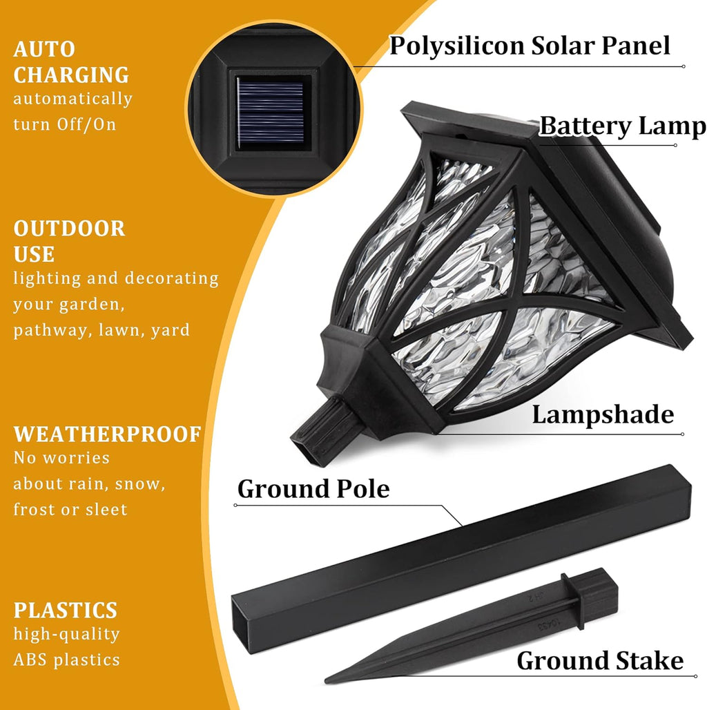 6 Pack Led Solar Pathway Garden Lights Outdoor - My Good Buys - 6 Pack Led Solar Pathway Garden Lights Outdoor