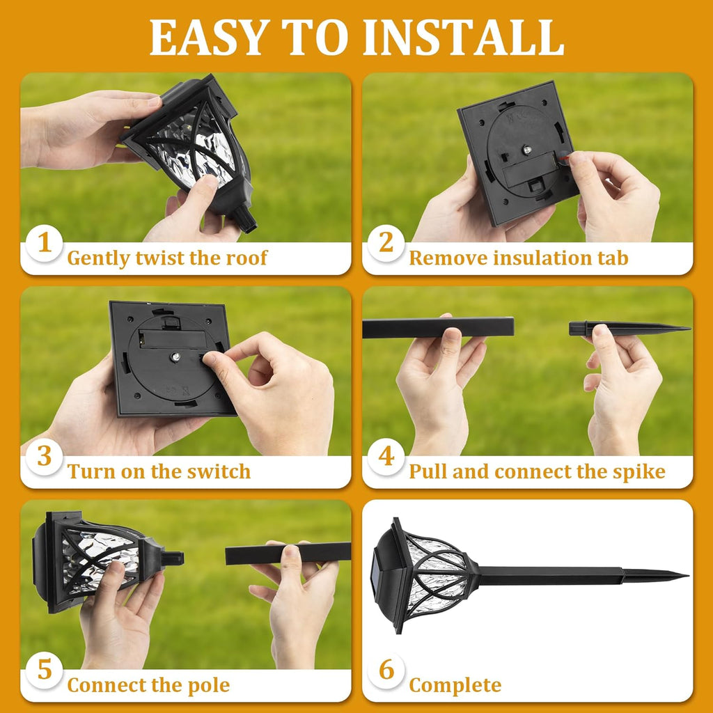 6 Pack Led Solar Pathway Garden Lights Outdoor - My Good Buys - 6 Pack Led Solar Pathway Garden Lights Outdoor