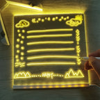 USB LED Noteboard with 12 Colored Pens - Bright Message Board for Office & Home