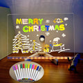 USB LED Noteboard with 12 Colored Pens - Bright Message Board for Office & Home