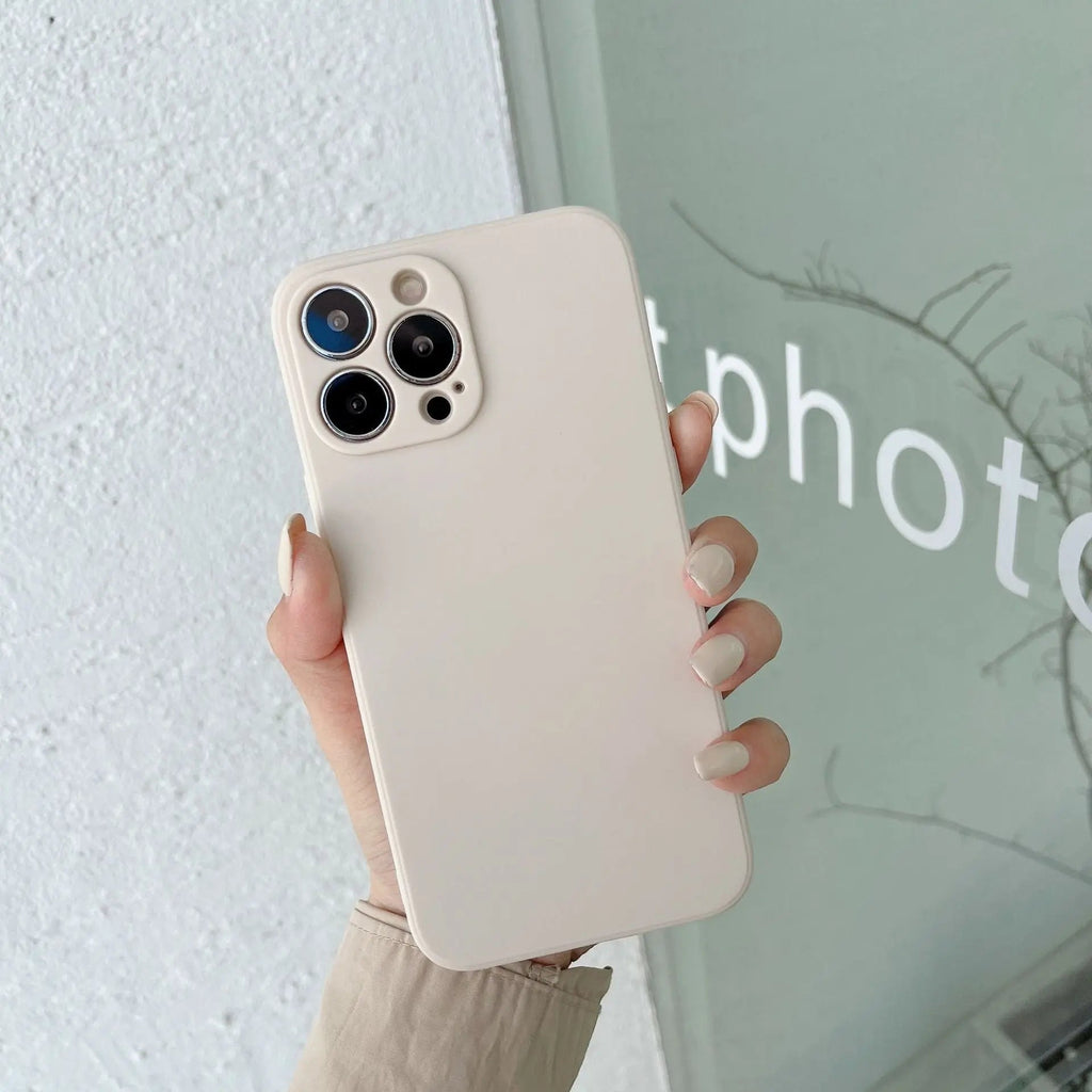 Pastel Solid Color Silicone iPhone Case