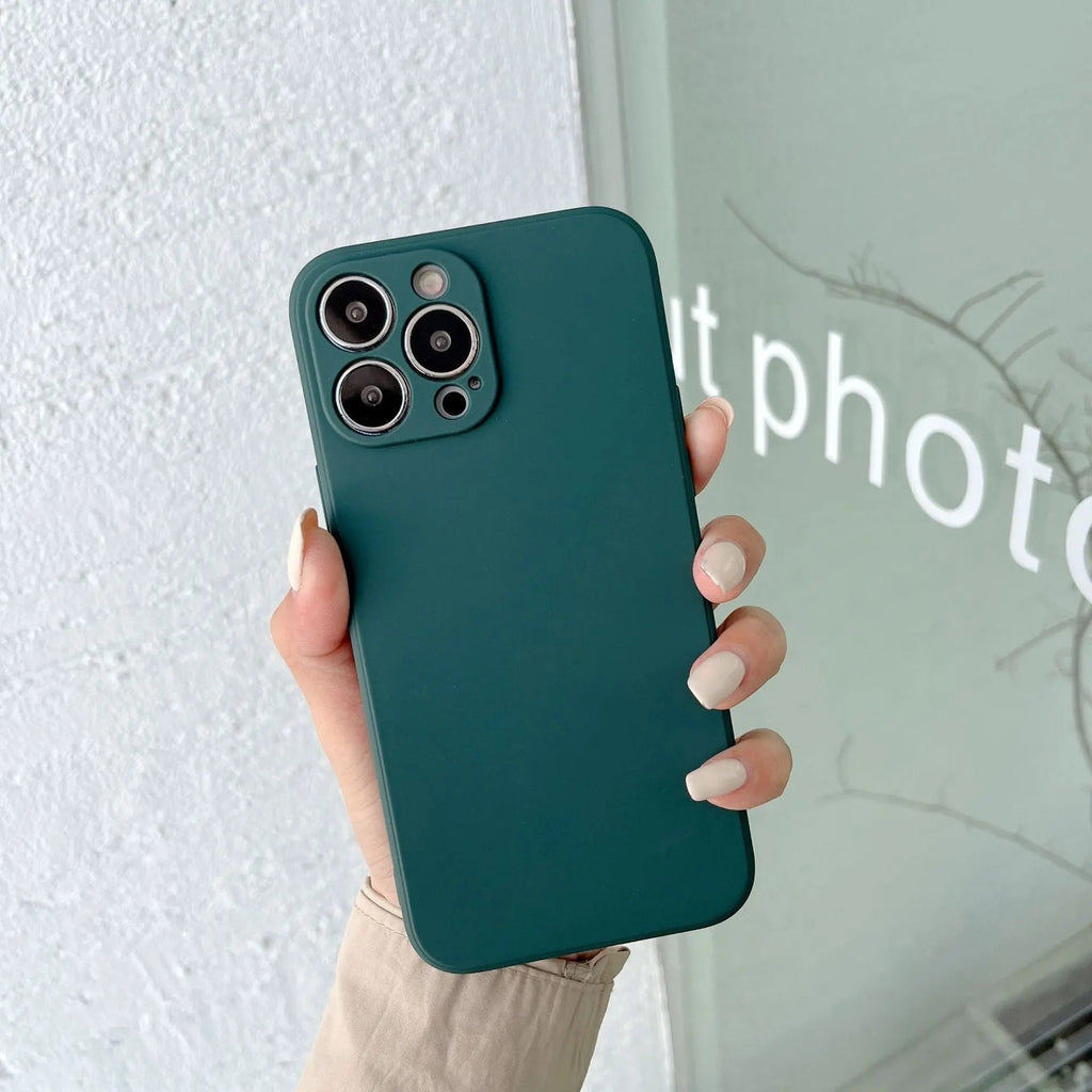 Pastel Solid Color Silicone iPhone Case