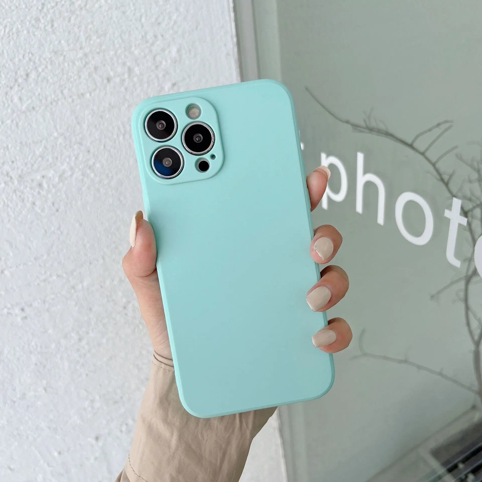 Pastel Solid Color Silicone iPhone Case