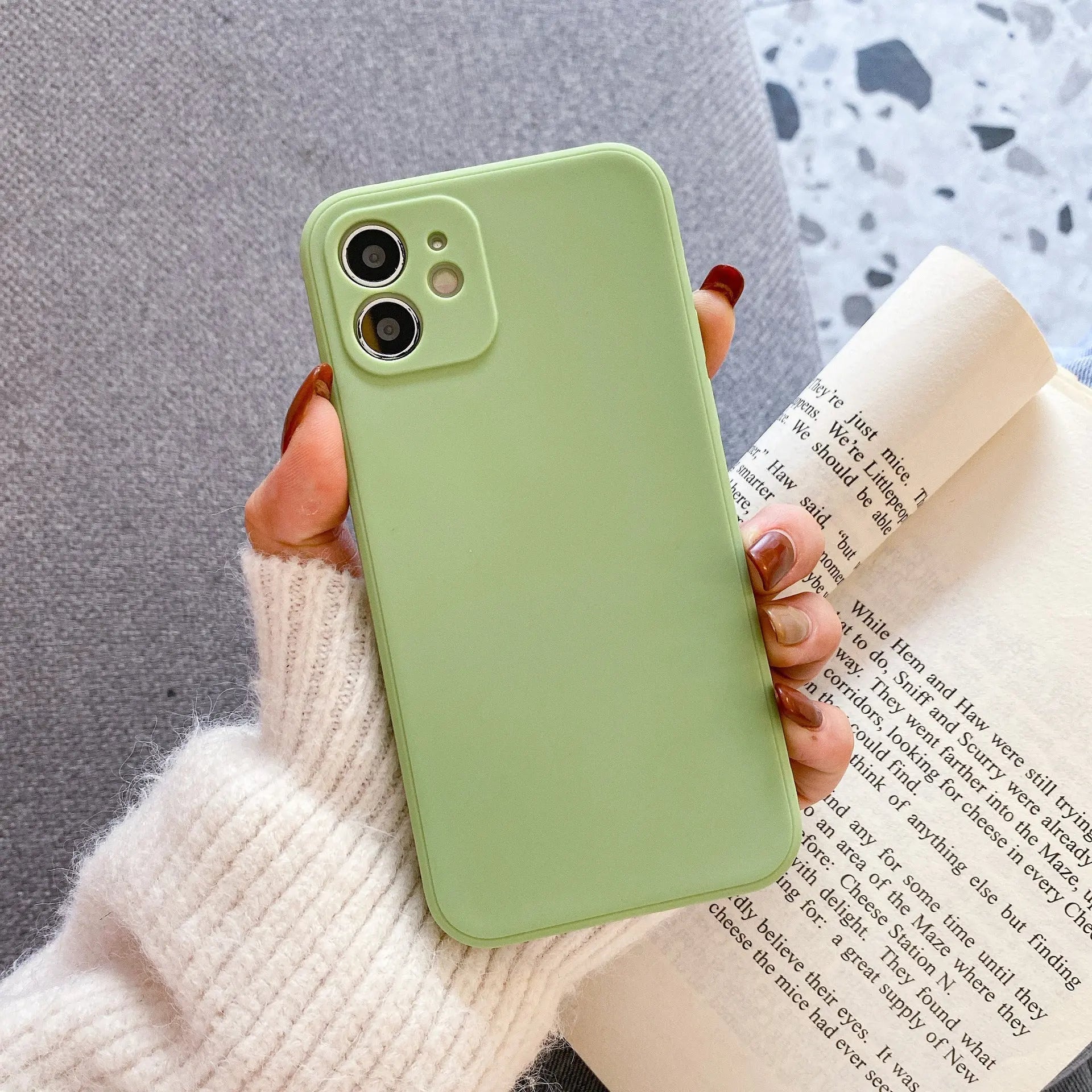 Pastel Solid Color Silicone iPhone Case