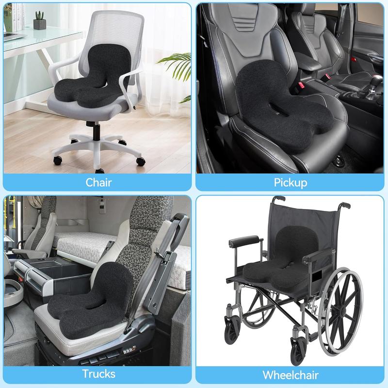 💎 50% OFF! 💎 Non-Slip Memory Foam Seat Cushion – Sciatica Relief, Breathable Mesh & Universal Fit for Car, Office & Wheelchair