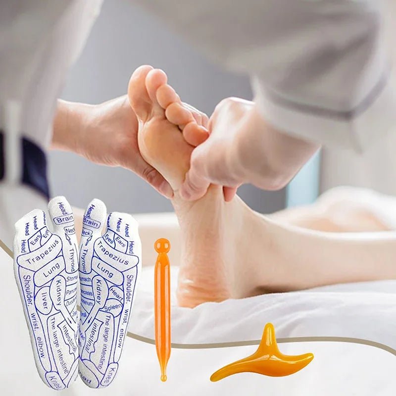 Acupressure Reflexology Socks with Massage Stick - My Good Buys - Acupressure Reflexology Socks with Massage Stick