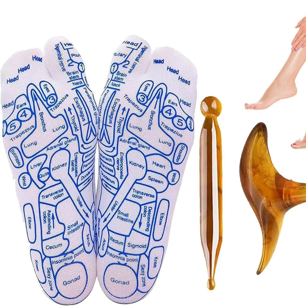 Acupressure Reflexology Socks with Massage Stick - My Good Buys - Acupressure Reflexology Socks with Massage Stick