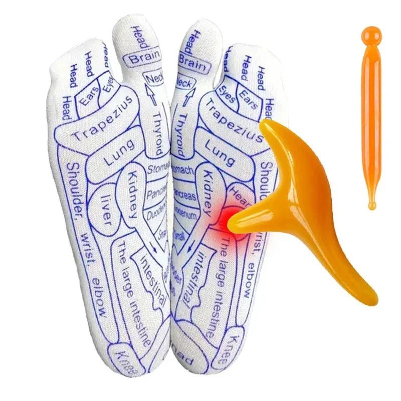 Acupressure Reflexology Socks with Massage Stick - My Good Buys - Acupressure Reflexology Socks with Massage Stick