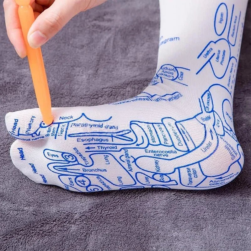 Acupressure Reflexology Socks with Massage Stick - My Good Buys - Acupressure Reflexology Socks with Massage Stick