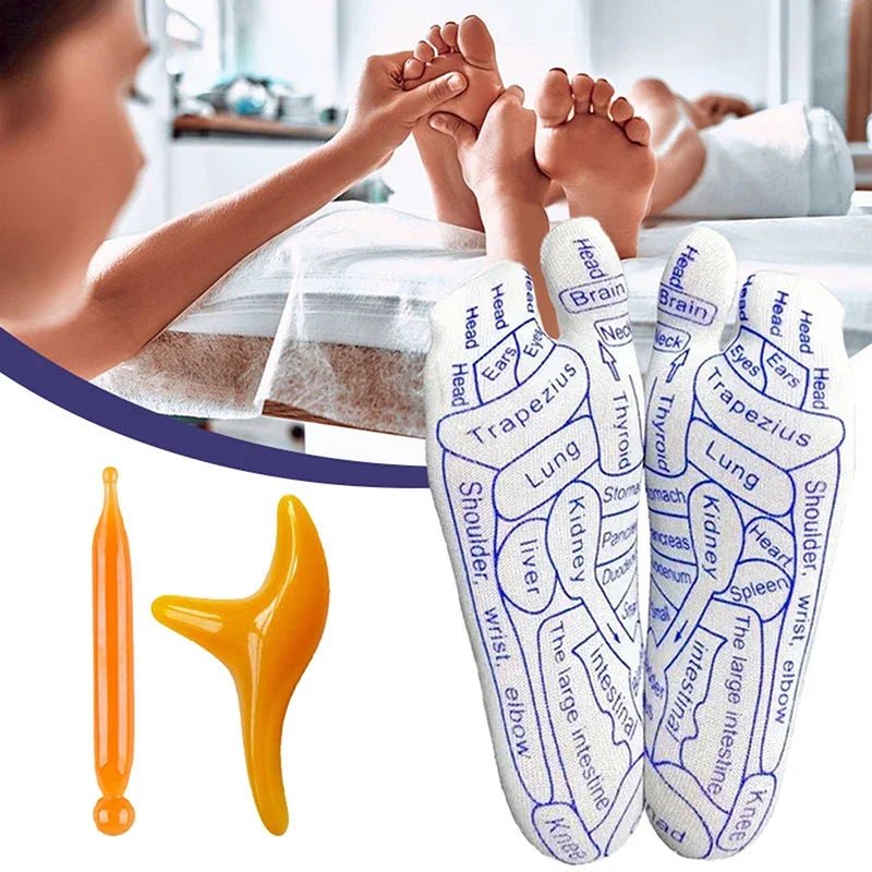 Acupressure Reflexology Socks with Massage Stick - My Good Buys - Acupressure Reflexology Socks with Massage Stick