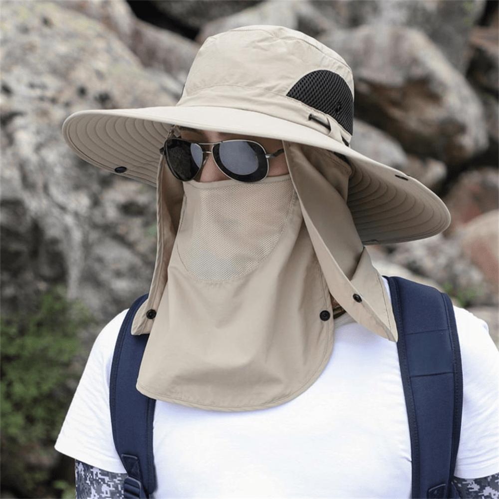 Breathable Wide Brim Outdoor Sun Protection Fishing Hat - My Good Buys - Breathable Wide Brim Outdoor Sun Protection Fishing Hat