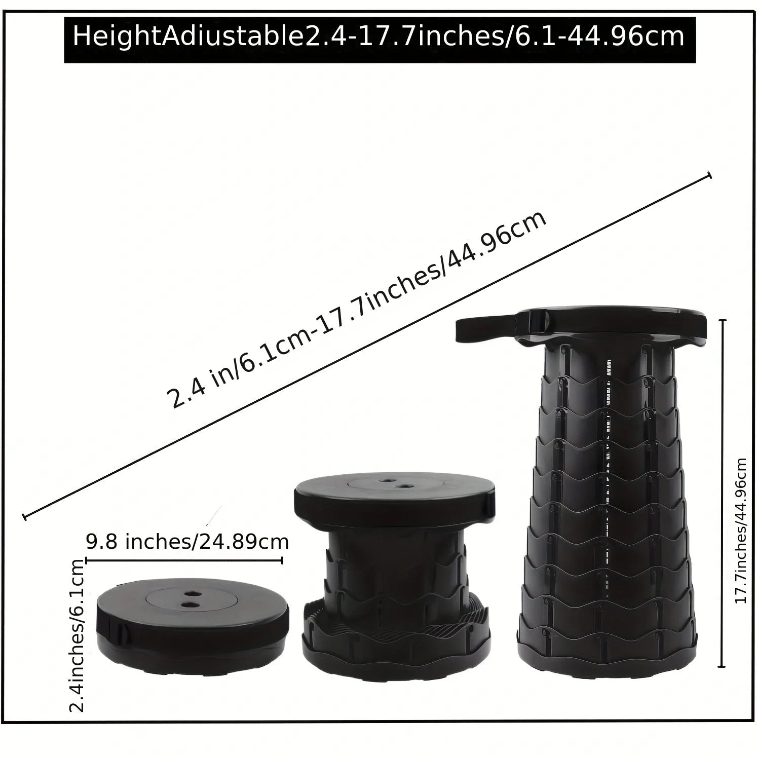 Collapsible Folding Telescopic Stool - My Good Buys - Collapsible Folding Telescopic Stool