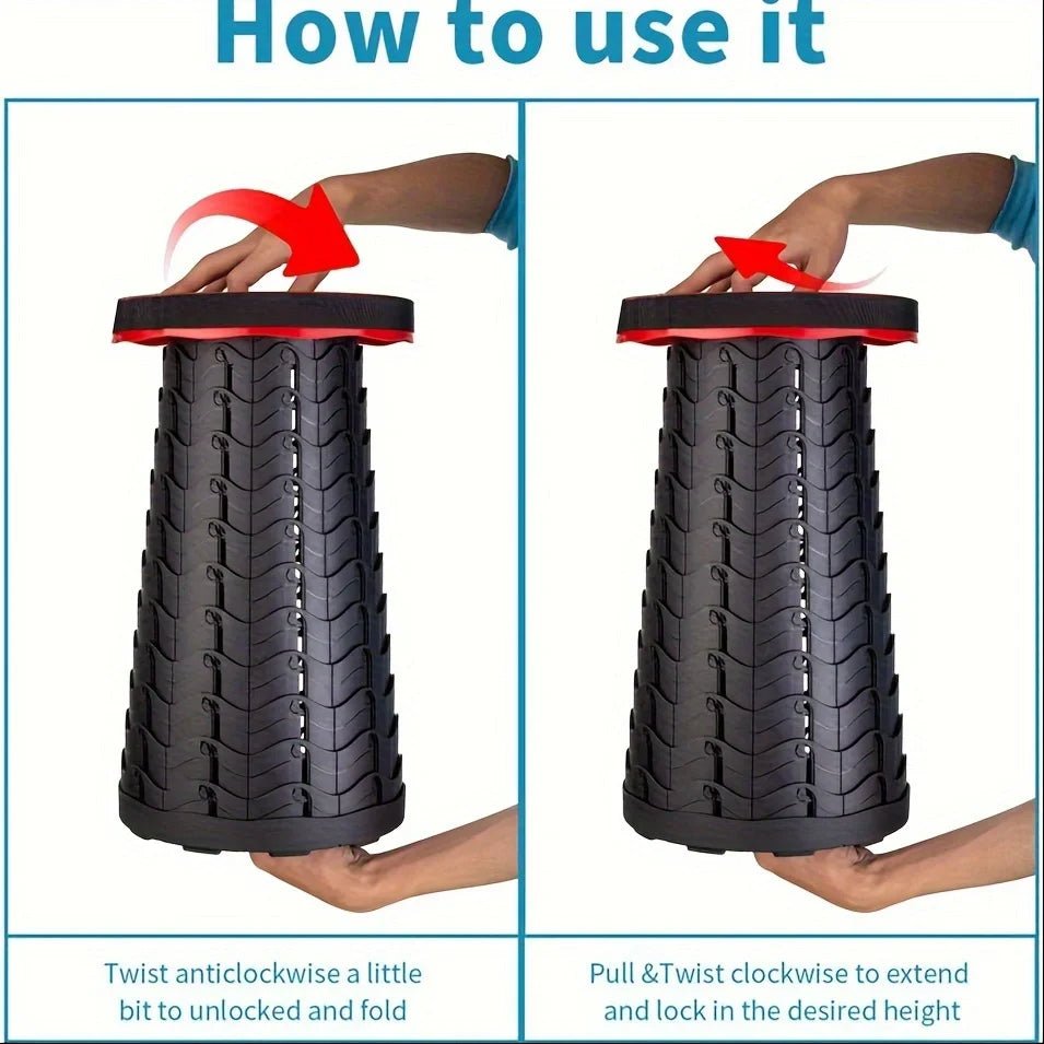 Collapsible Folding Telescopic Stool - My Good Buys - Collapsible Folding Telescopic Stool