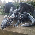 Crouching Dragon Guardian Statue: Gothic Outdoor Decoration - My Good Buys - Crouching Dragon Guardian Statue: Gothic Outdoor Decoration