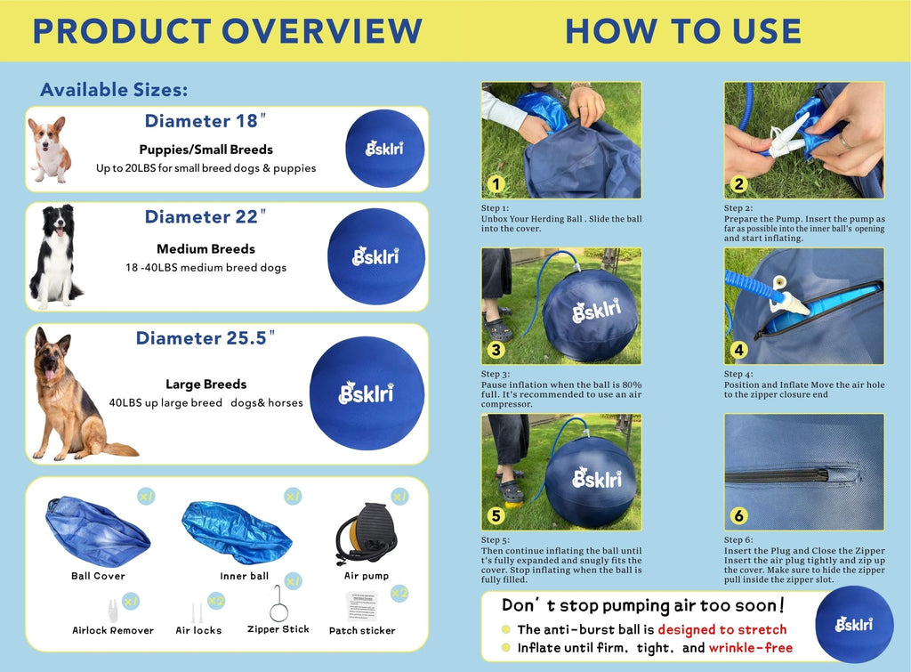 Dog Herding Ball — Push & Chase Exercise Toy for Active Dogs - My Good Buys - Dog Herding Ball — Push & Chase Exercise Toy for Active Dogs