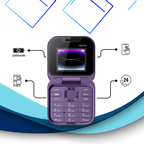 Small foldable mobile phone with dual SIM card