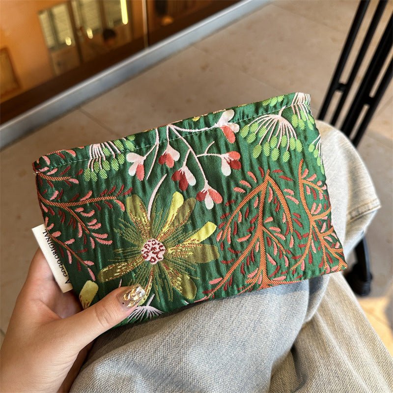 Elegant Floral Printed Cosmetic Bag - My Good Buys - Elegant Floral Printed Cosmetic Bag