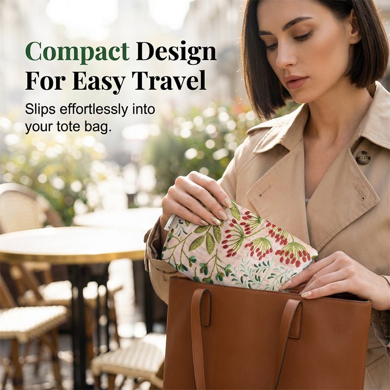 Elegant Floral Printed Cosmetic Bag - My Good Buys - Elegant Floral Printed Cosmetic Bag