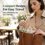 Elegant Floral Printed Cosmetic Bag - My Good Buys - Elegant Floral Printed Cosmetic Bag