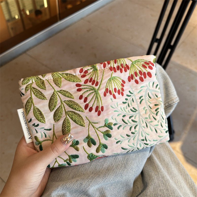 Elegant Floral Printed Cosmetic Bag - My Good Buys - Elegant Floral Printed Cosmetic Bag