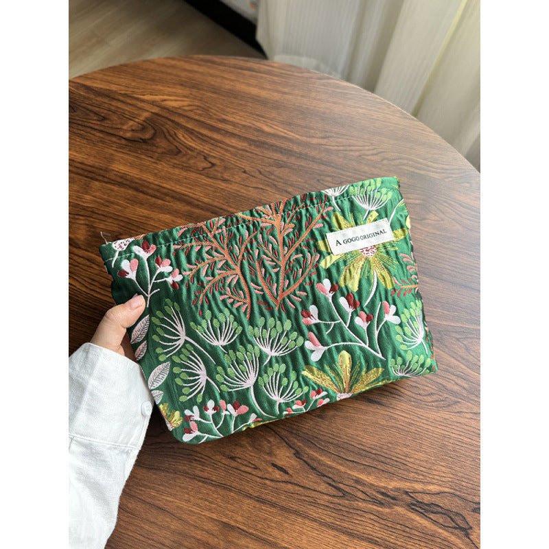 Elegant Floral Printed Cosmetic Bag - My Good Buys - Elegant Floral Printed Cosmetic Bag