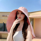 Elegant Wide Brim Sun Protection Shawl Hat for Women - My Good Buys - Elegant Wide Brim Sun Protection Shawl Hat for Women